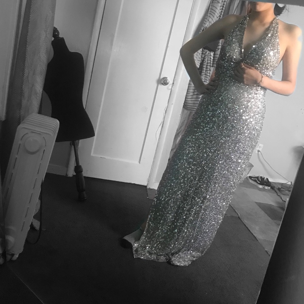 SEQUIN PROM DRESS